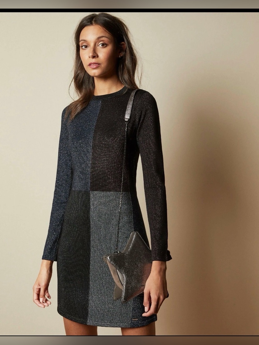 Ted Baker Redlo Knitted Color Block Dress Size 0 US 2